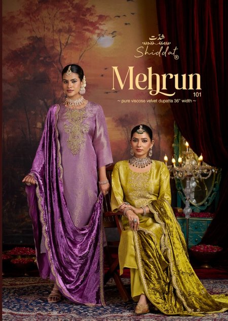 Mehrun By Shiddat Viscose Ziraff Silk Salwar kameez